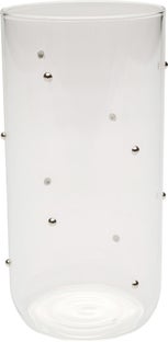 Szklanka Glam Dots Srebrna 14cm – obraz-1