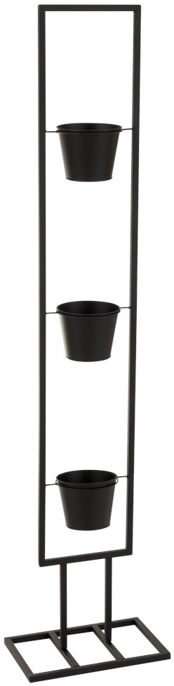 Uchwyt na 3 doniczki Thebetha czarny – obraz-1
