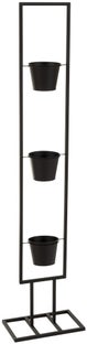 Uchwyt na 3 doniczki Thebetha czarny – obraz-1
