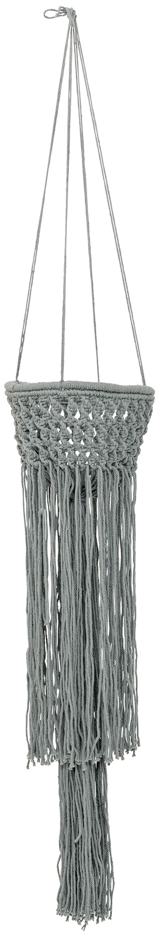 Uchwyt na doniczkę bawełniany szary 120 cm – obraz-1