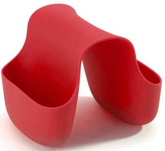 Uchwyt na gąbkę Saddle 10x13 cm czerwony – obraz-1