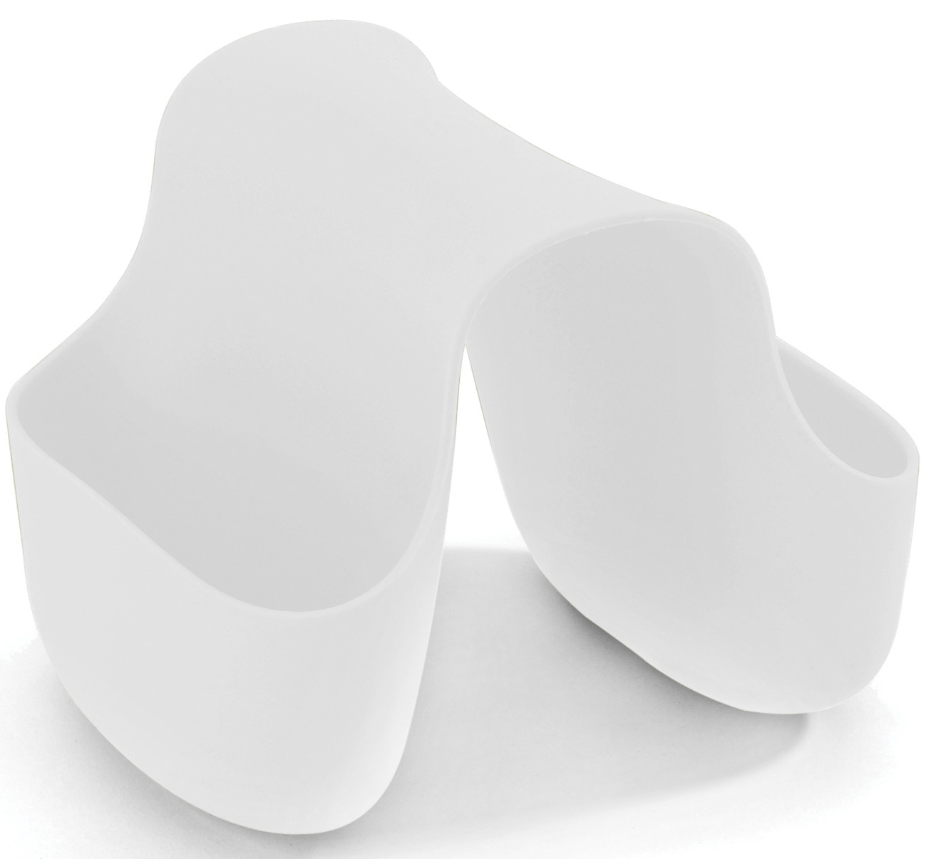 Uchwyt na gąbkę Saddle 11x16 cm biały – obraz-1