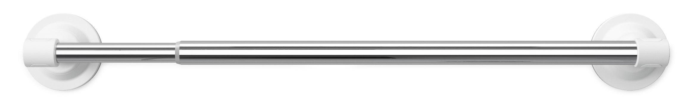Uchwyt na ręczniki aluminiowy biały 7x91 cm – obraz-1