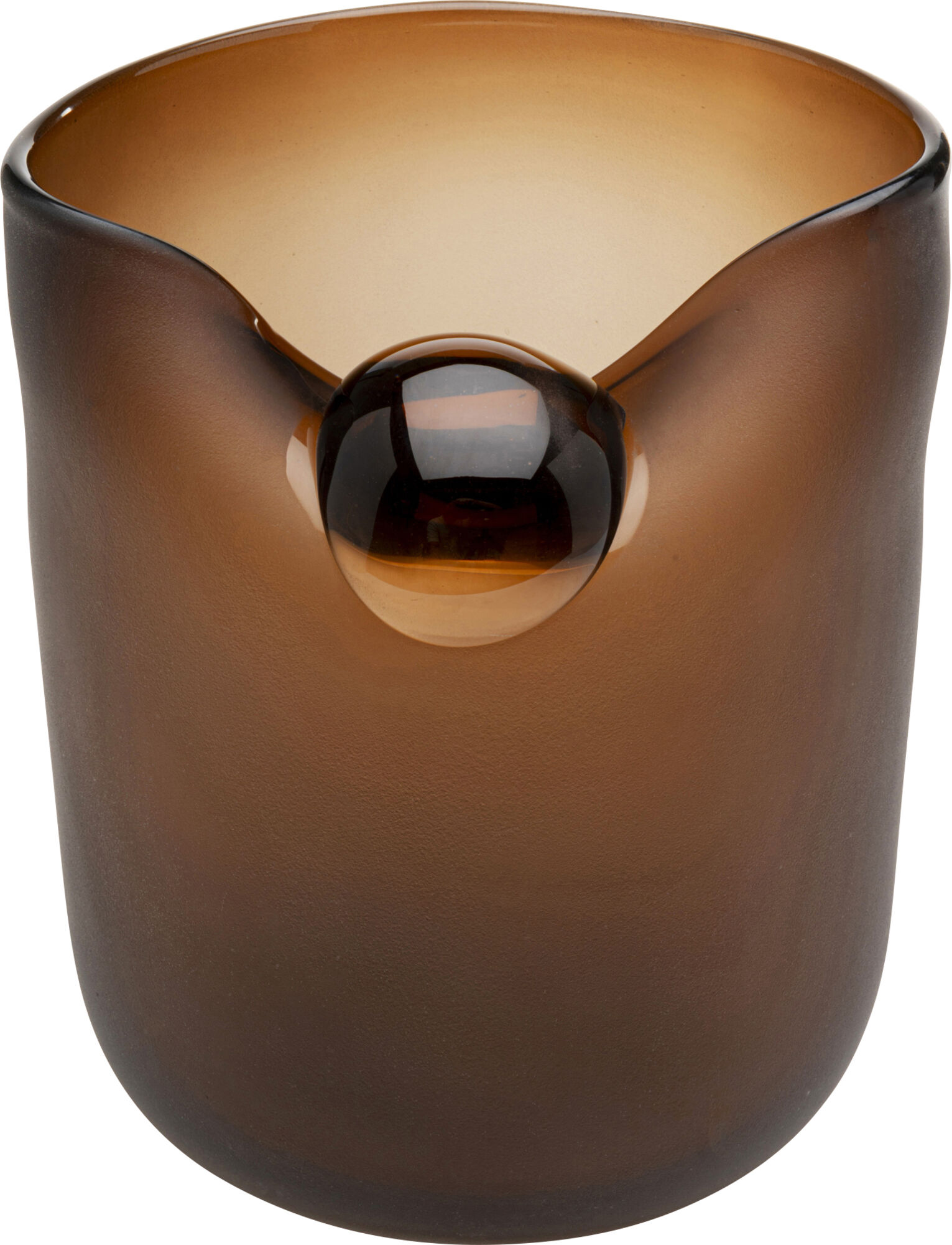 Wazon Buckle brązowy 21cm – obraz-1