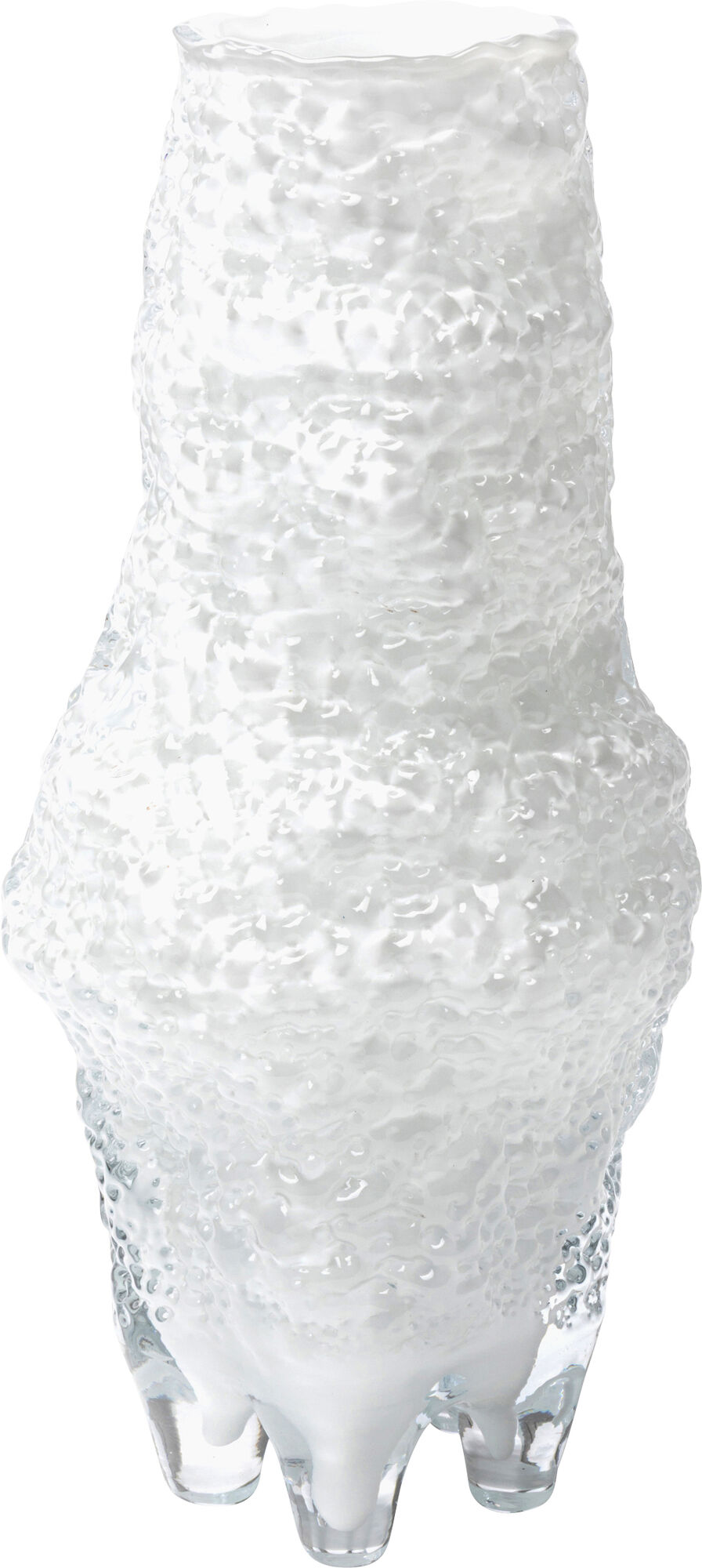 Jarrón blanco escarchado de 41 cm – Imagen-1.