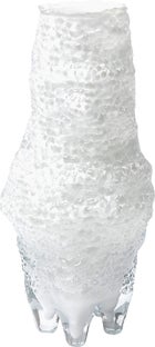 Jarrón blanco escarchado de 41 cm – Imagen-1.