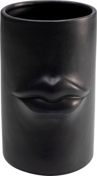 producto: Jarrón Labbra negro 22cm.