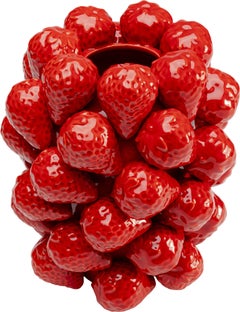 Wazon Strawberries czerwony 24cm – obraz-1