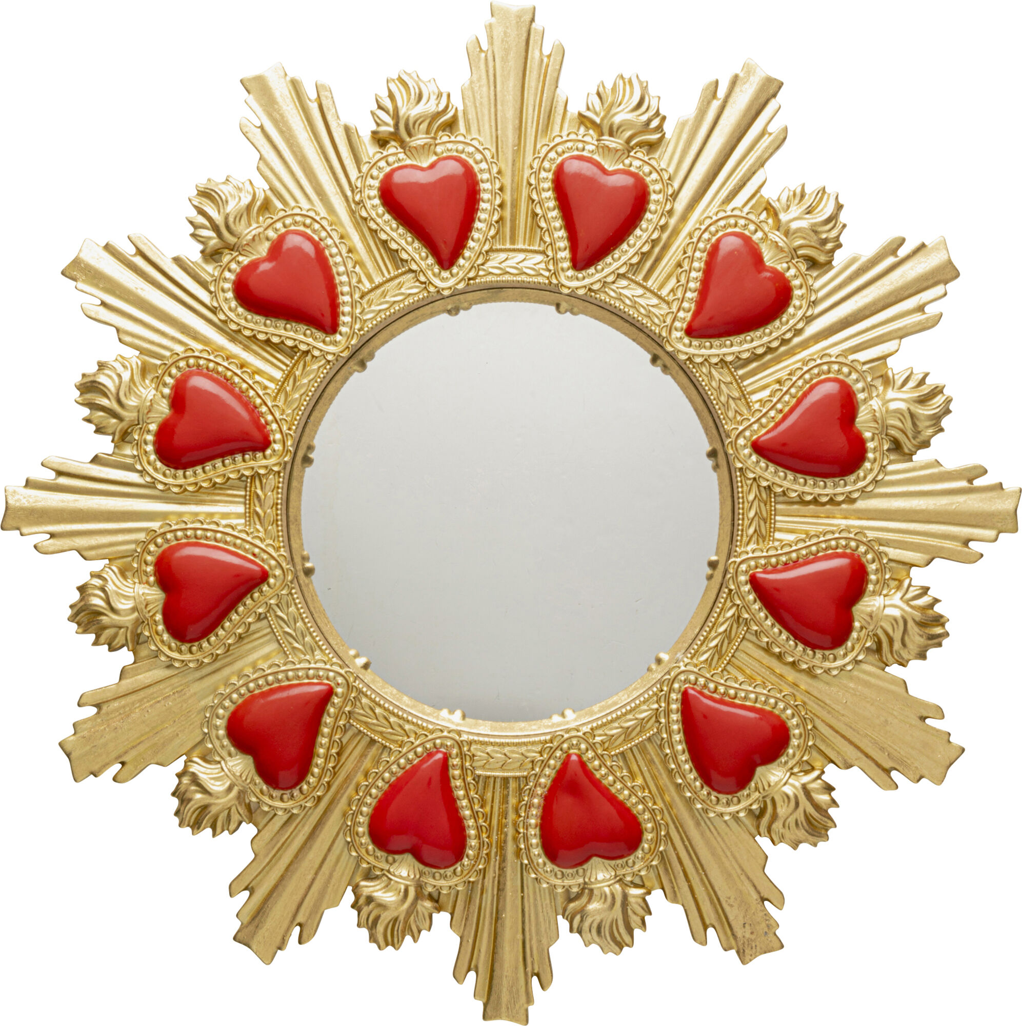 Sieninis veidrodis Flaming Heart Ø39cm – paveikslėlis-1.