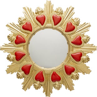 Lustro Ścienne Flaming Heart Ø39cm – obraz-1