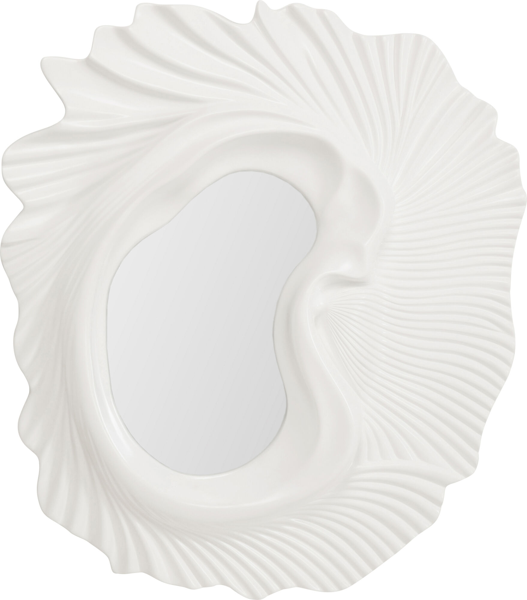 Lustro Ścienne Orecchio Białe 162x146cm – obraz-1