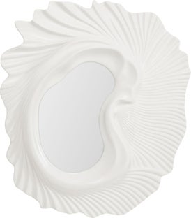 Lustro Ścienne Orecchio Białe 162x146cm – obraz-1