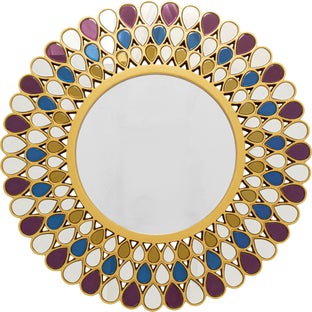 Sieninis veidrodis Pavone Mosaico Ø101cm – paveikslėlis-1.