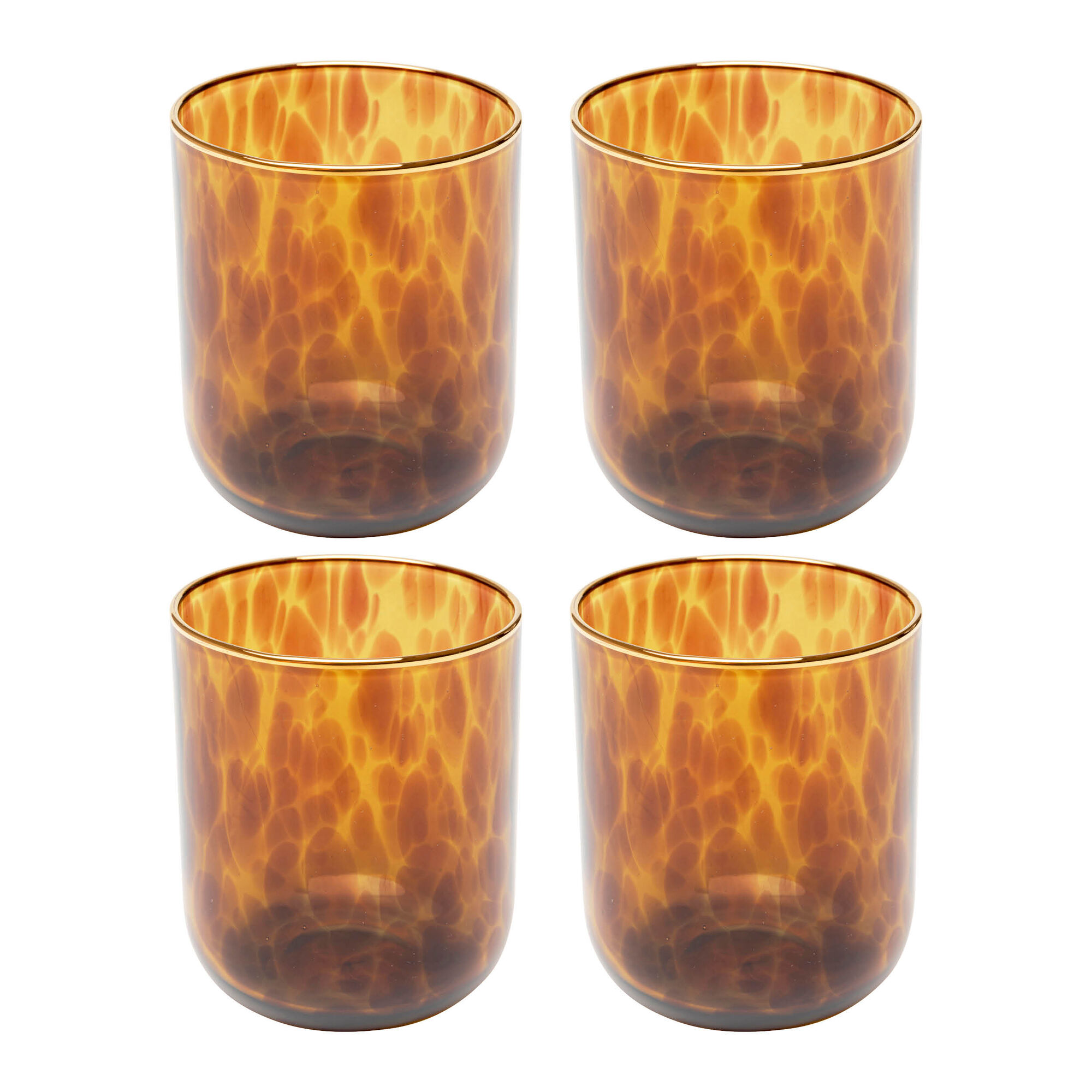 Vattenglas Caramel, 10 cm (4-pack) – bild-1.