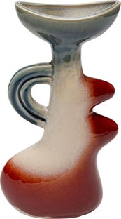 Wazon 3-kolorowy z kamionki 17x34 cm – obraz-1