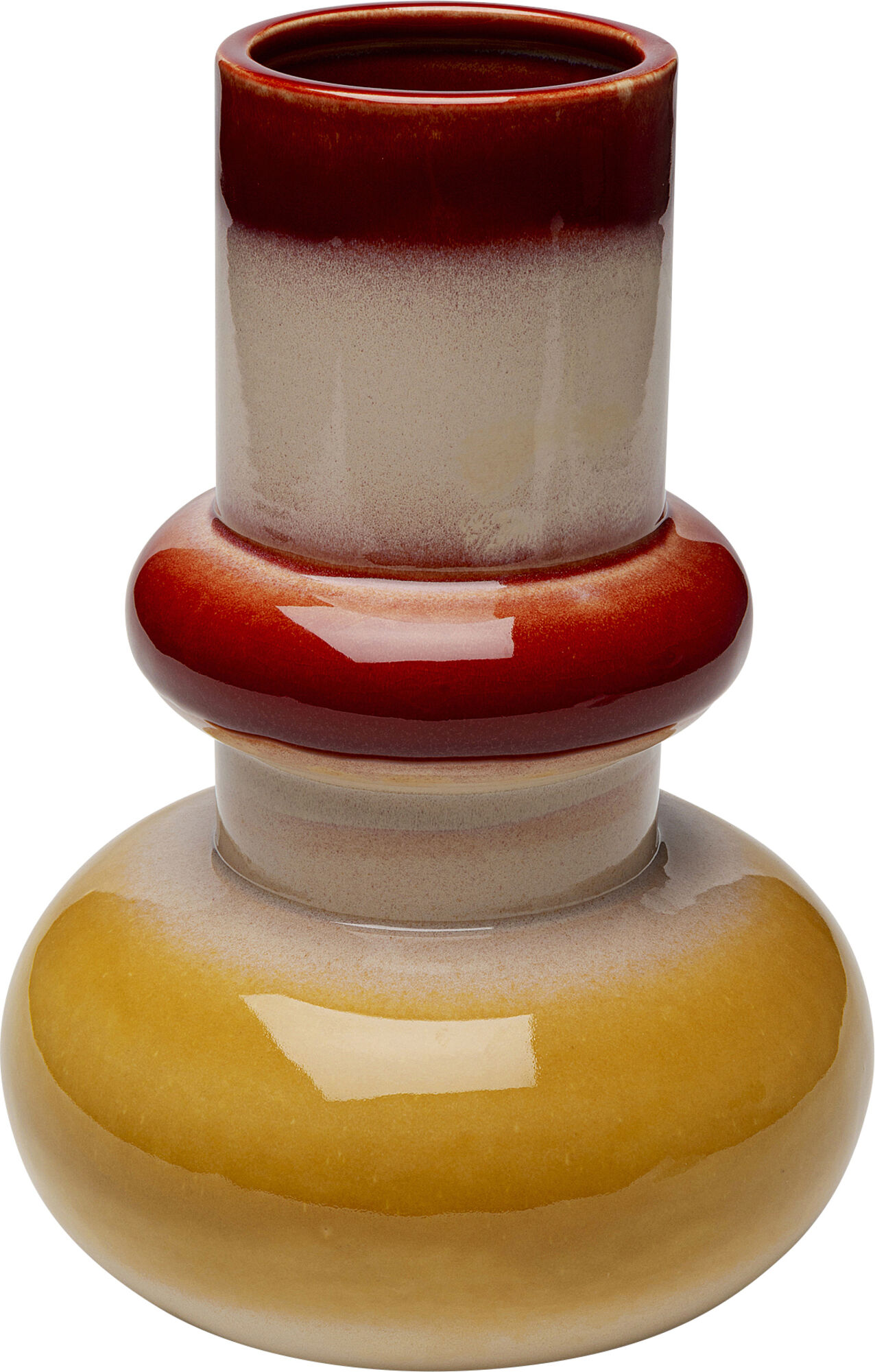 Wazon 3-kolorowy z kamionki 23x33 cm – obraz-1