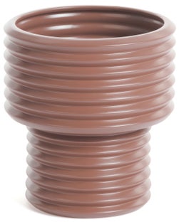 Wazon brązowy ceramiczny 21 cm – obraz-1