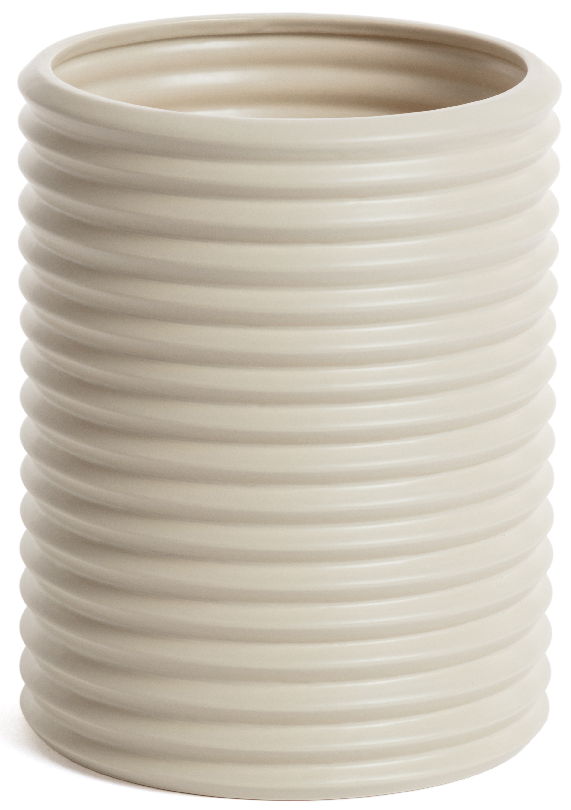 Wazon ceramiczny biały 25 cm – obraz-1