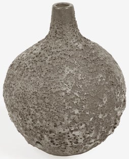 Wazon ceramiczny szary Ø20x25 cm – obraz-1