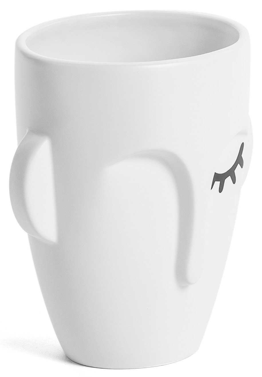 Wazon biały twarz 12 cm – obraz-1