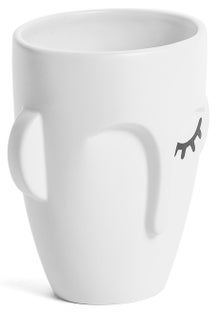 Wazon biały twarz 12 cm – obraz-1