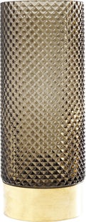 Wazon szklany zielono-złoty 25 cm – obraz-1