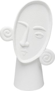 Wazon biały ceramiczny twarz 17x29 cm – obraz-1