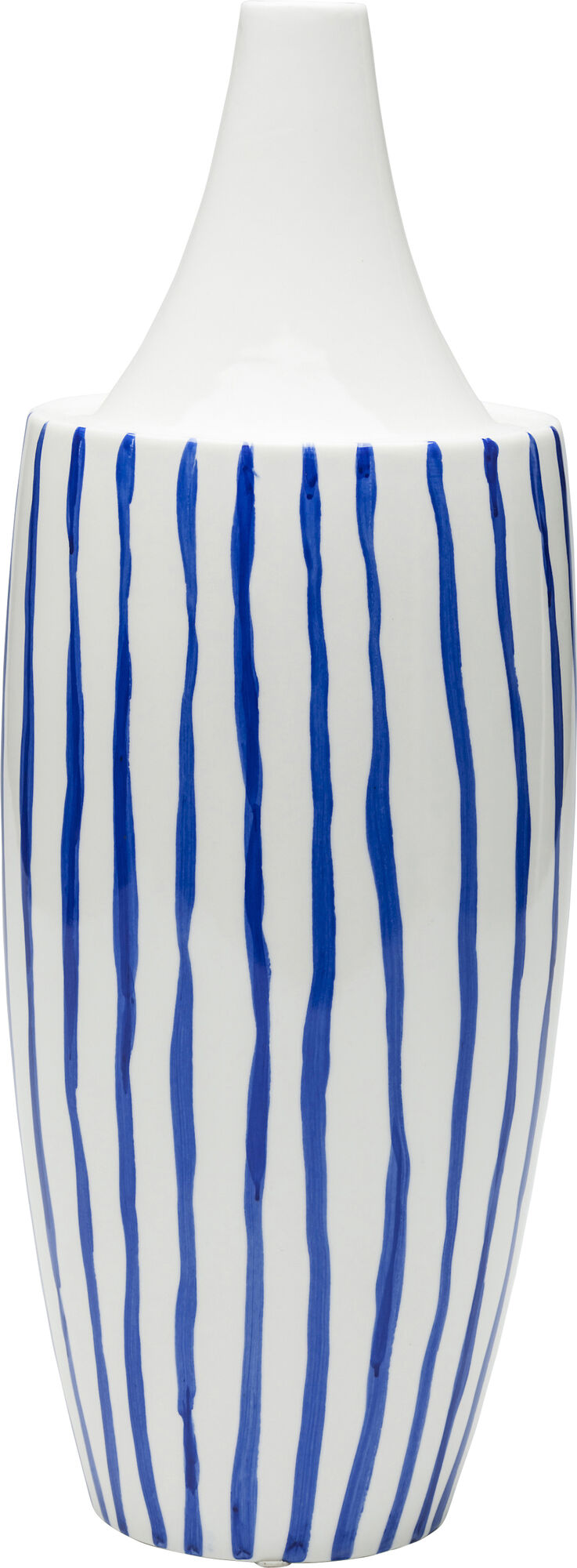 Wazon Blue Line Ø15x40 cm biało-niebieski – obraz-1