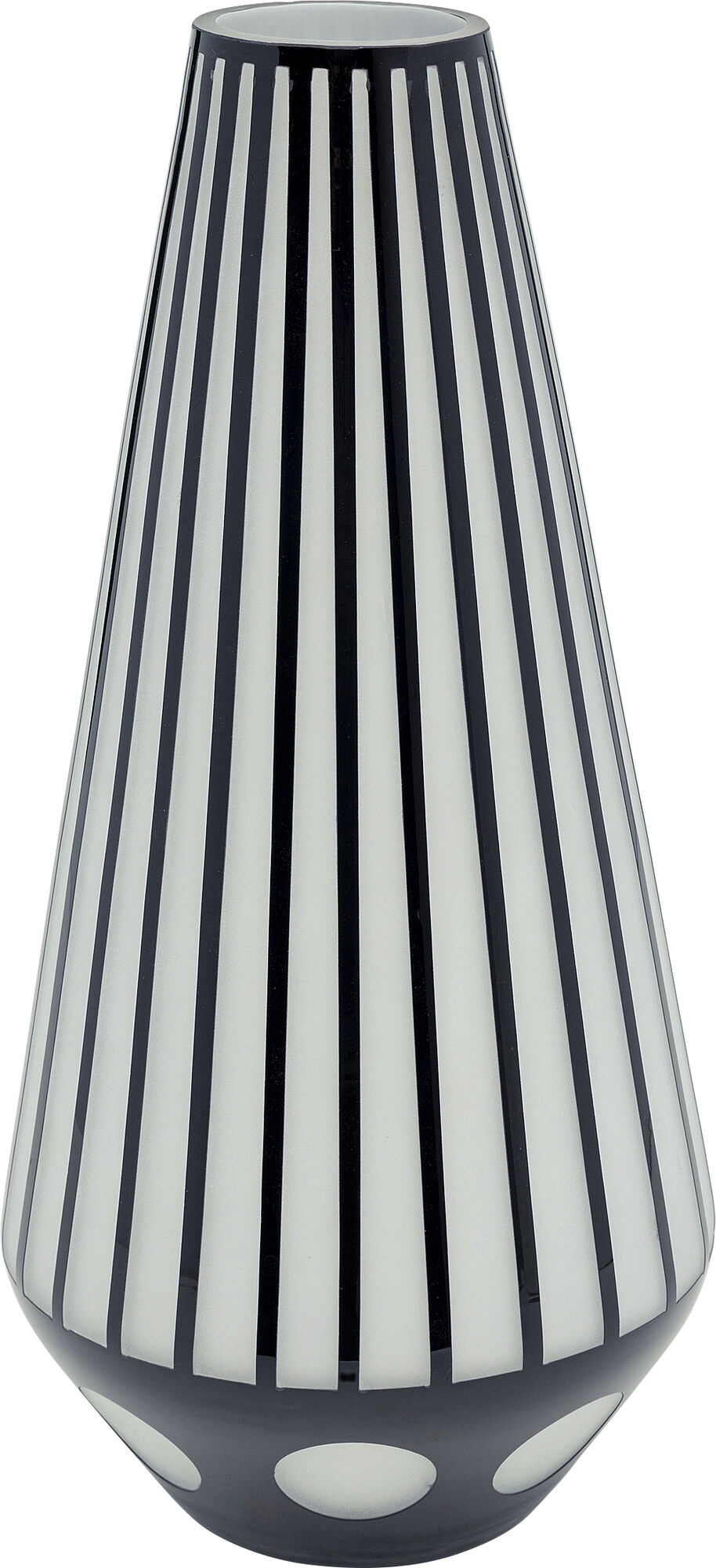 Wazon Brillar Cylinder Ø22x44 cm czarno-biały – grafika-1.