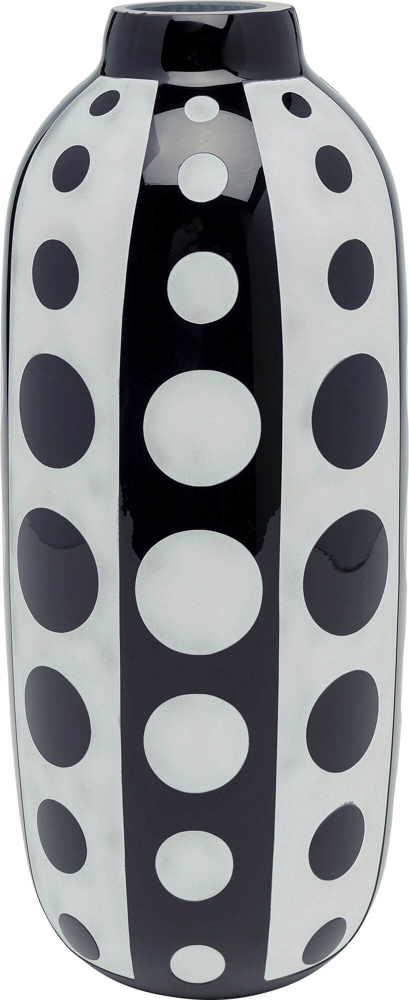 Wazon biało-czarny w geometryczne wzory 38 cm – obraz-1