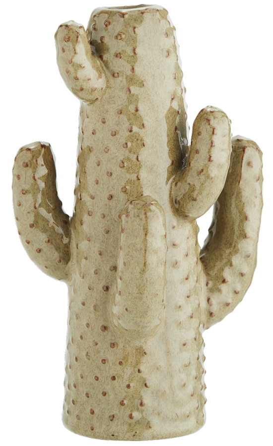 Wazon Cactus 13x21 cm beżowy – obraz-1
