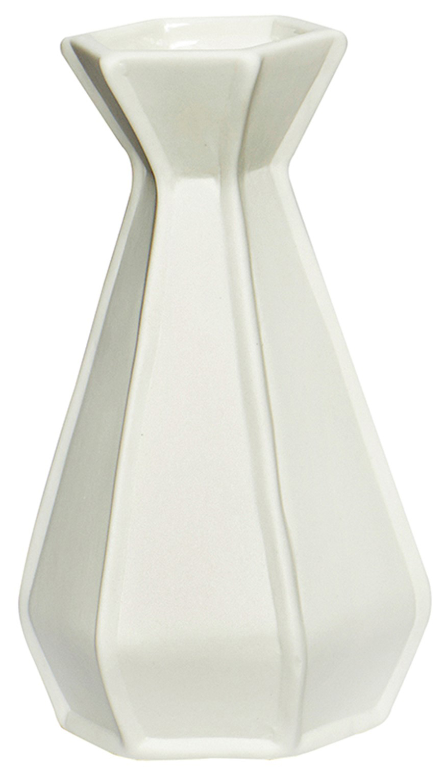 Wazon ceramiczny biały 15 cm – obraz-1