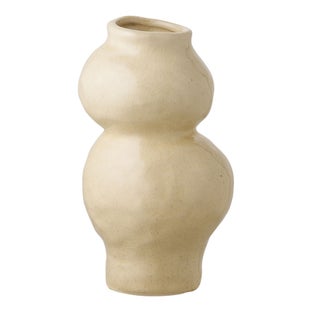 Wazon ceramiczny beżowy ø10,5x19,5 cm – grafika-1.