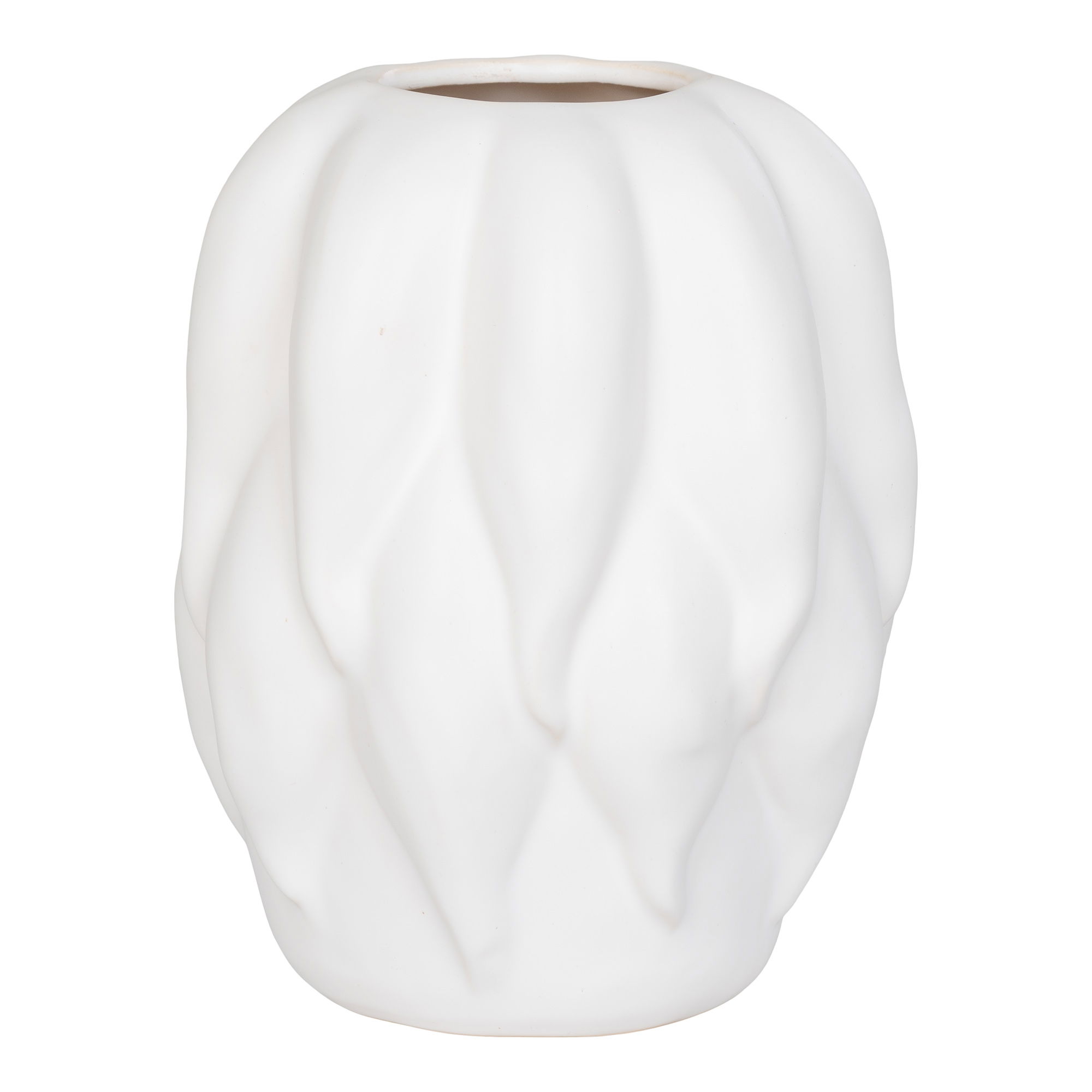 Wazon ceramiczny beżowy 19,5x19,5x26 cm – grafika-1.