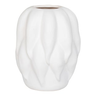 Wazon ceramiczny beżowy 19,5x19,5x26 cm – grafika-1.