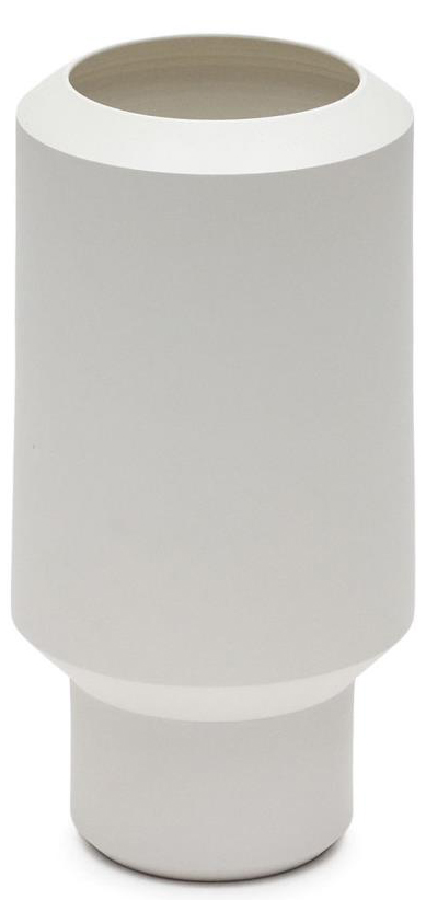 Wazon ceramiczny biały matowy Ø13x28 cm – obraz-1