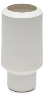 Wazon ceramiczny biały matowy Ø13x28 cm – obraz-1