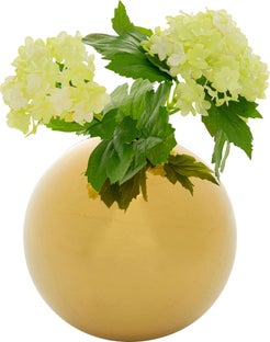 Wazon ceramiczny złoty Ø15 cm – obraz-1