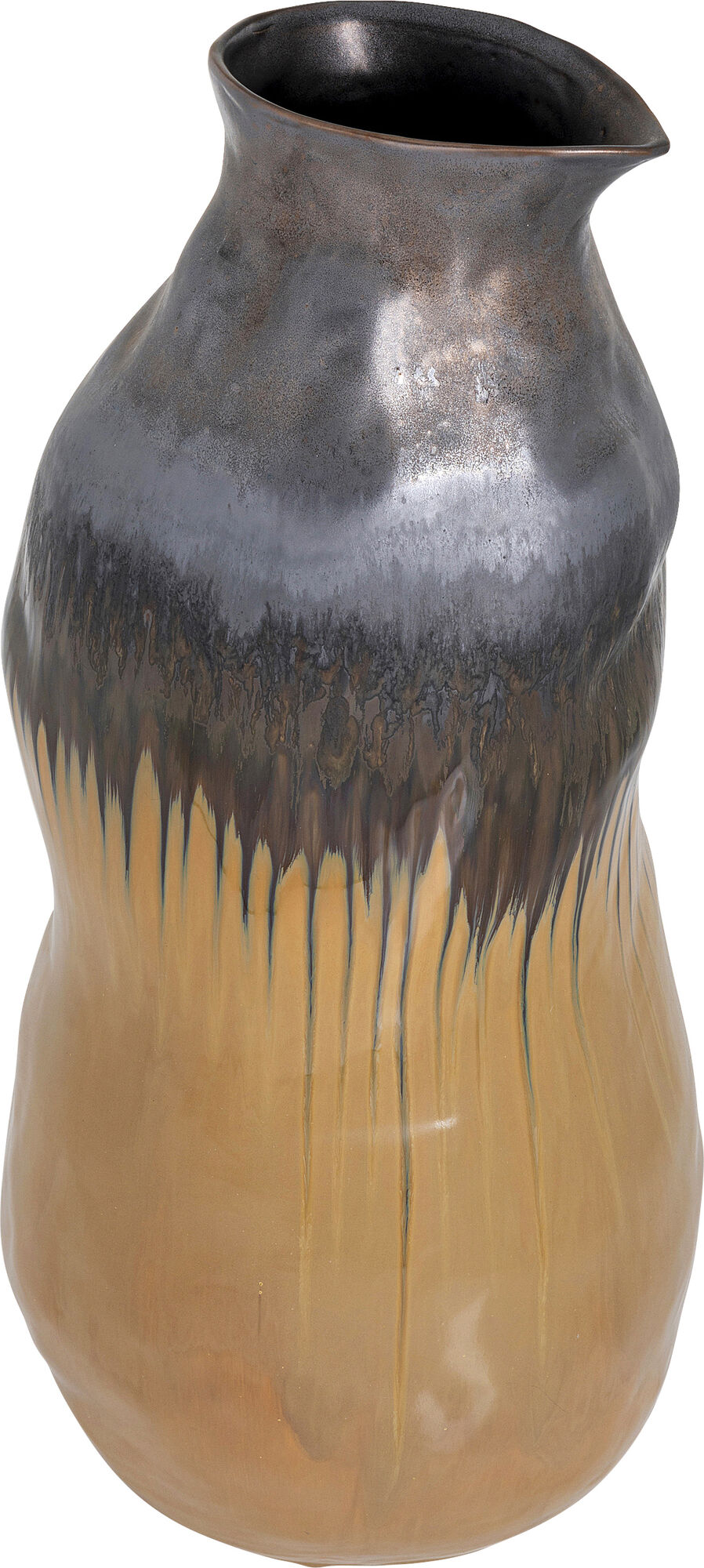 Wazon ceramiczny wysoki grafitowy 70 cm – obraz-1