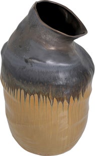 Wazon wysoki ceramiczny grafitowy 58 cm – obraz-1