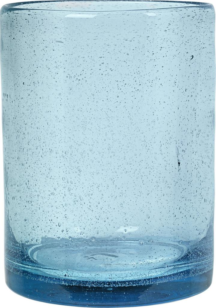 Wazon szklany niebieski 20 cm – obraz-1