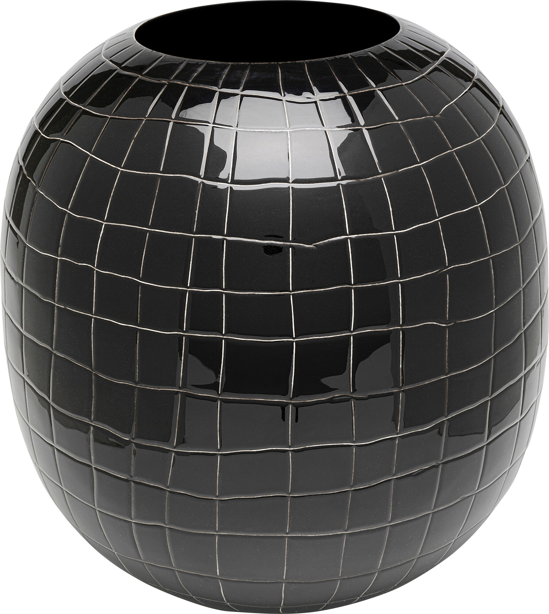 Wazon czarny stal emaliowana Ø24x26 cm – obraz-1