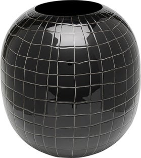 Wazon czarny stal emaliowana Ø24x26 cm – obraz-1
