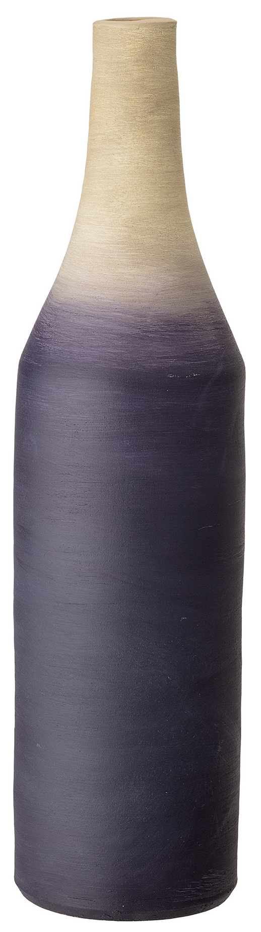 Wazon z terakoty  Ø15x60 cm fioletowo-beżowy   – obraz-1