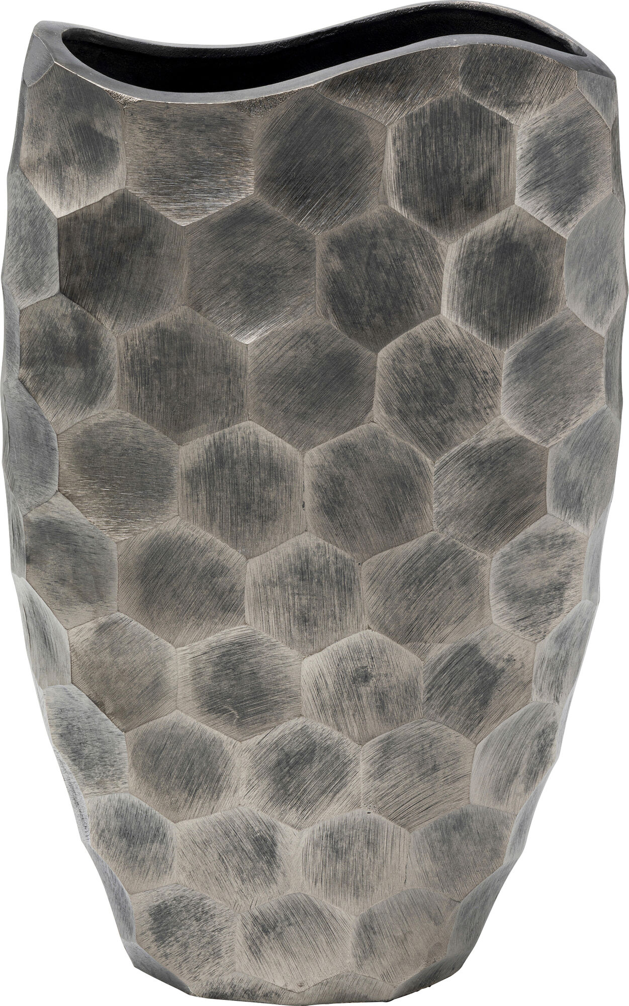 Dekorvase Sacramento Comb Sølv 59cm – bilde-1.