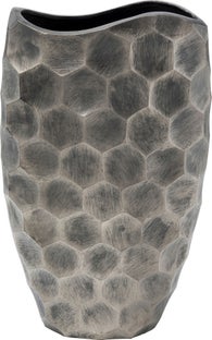 Vaso decorativo Sacramento Comb argento 59cm – immagine-1.