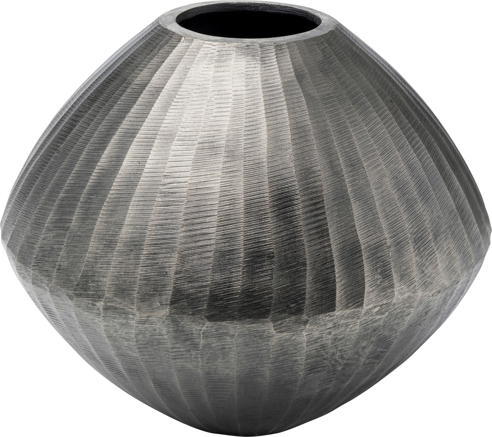 Деко ваза Sacramento Carving Silver 30cm – изображение-1.