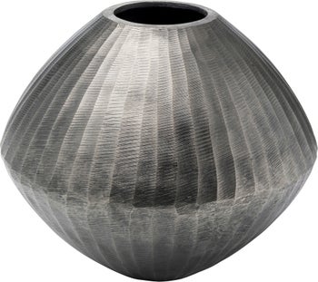 Деко ваза Sacramento Carving Silver 30cm – изображение-1.