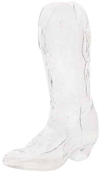 Wazon dekoracyjny Buty Kowbojki transparentny szkło 28 cm – obraz-1