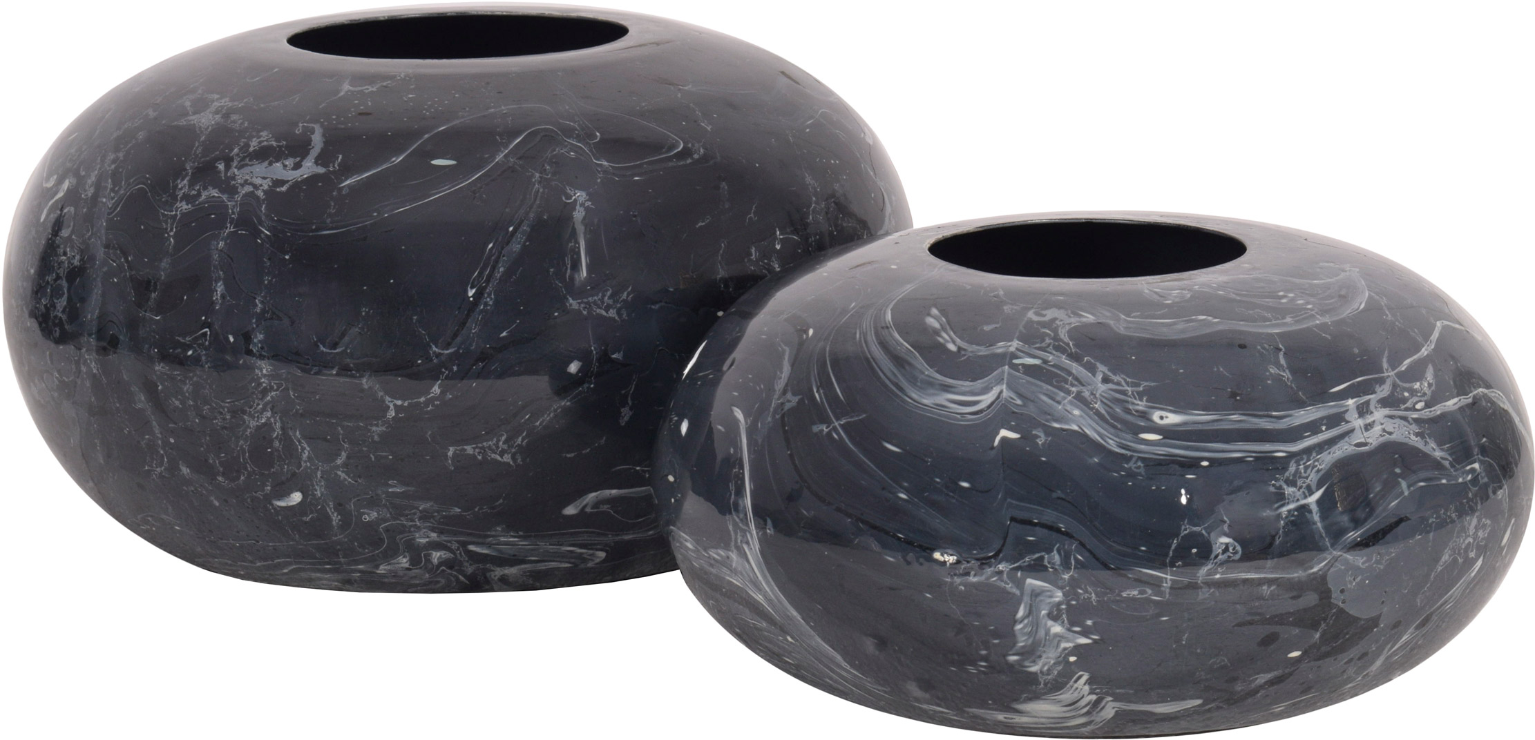 Dekoracyjny wazon imitacja marmuru czarny dla stylowych wnętrz – grafika-1.